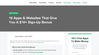 
                            2. 10 Apps & Websites That Give You A $10+ Sign-Up Bonus