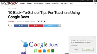 
                            6. 10 Back-To-School Tips For Teachers Using Google Docs
