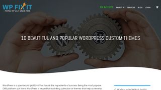 
                            9. 10 Beautiful and Popular WordPress Custom Themes - WP Fix It
