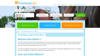 
                            12. 10 belangrijke vragen aan Simi Reizen - Zomerkampen.net