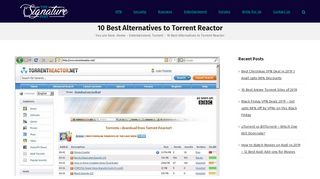 
                            13. 10 Best Alternatives to Torrent Reactor - The Signature Post