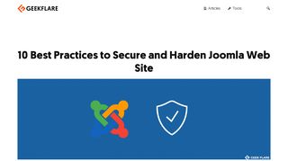 
                            13. 10 Best Practices to Secure and Harden Joomla Web Site - Geekflare