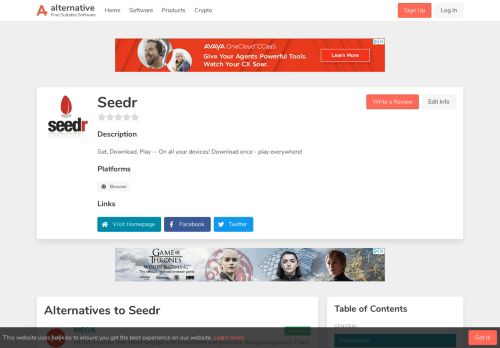 
                            7. 10 Best Seedr Alternatives | Reviews | Pros & Cons - Alternative.me