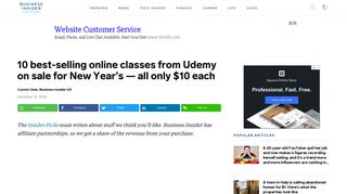 
                            8. 10 best-selling online classes from Udemy on sale for New Year's ...