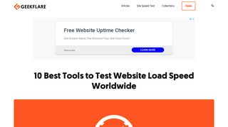 
                            12. 10 Best Tools to Test Website Load Speed Worldwide - Geekflare