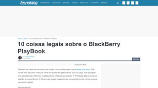 
                            8. 10 coisas legais sobre o BlackBerry PlayBook – Tecnoblog