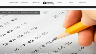
                            12. 10 consejos para tu examen CENEVAL | Tecnológico de Monterrey