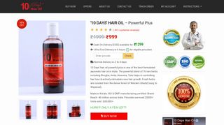 
                            2. '10 Days' Hair Oil: Best Ayurvedic Hair Oil In India