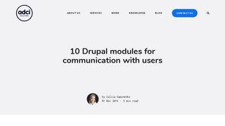 
                            6. 10 Drupal modules for communication with users | ADCI Solutions