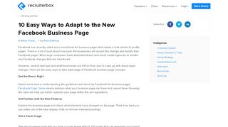 
                            7. 10 Easy Ways to Adapt to the New Facebook Business Page ...