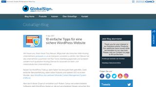 
                            13. 10 einfache Tipps für eine sichere WordPress Website - GlobalSign