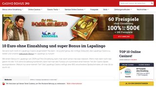 
                            11. 10 Euro for free und Super-Bonus bei Lapalingo | Bonus ohne ...