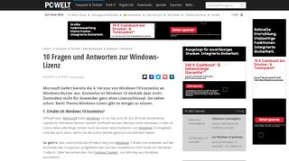 
                            12. 10 Fragen und Antworten zur Windows-Lizenz - PC-WELT