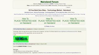 
                            9. 10 Free Bulk Sms Sites - Technology Market - Nigeria - Nairaland Forum