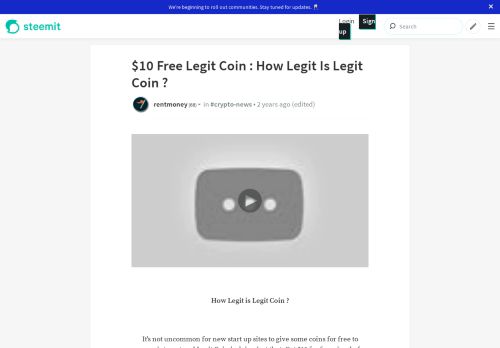 
                            3. $10 Free Legit Coin : How Legit Is Legit Coin ? — Steemit