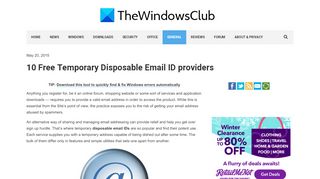 
                            10. 10 Free Temporary Disposable Email ID providers