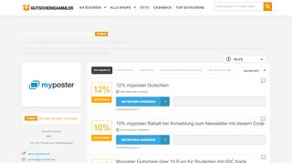 
                            10. 10%-Gutschein von myposter | Gutscheinsammler.de
