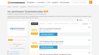 
                            10. 10%-Gutscheincode von my sportswear | Gutscheinsammler.de