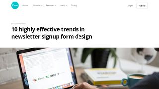 
                            4. 10 highly effective trends in newsletter signup form design – Learn
