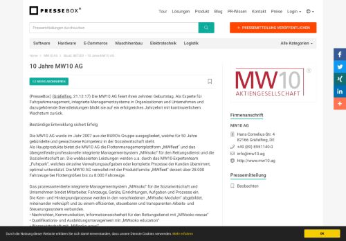 
                            6. 10 Jahre MW10 AG - MW10 AG - Pressemitteilung - PresseBox