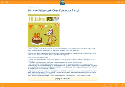 
                            11. 10 Jahre Seitenstark-Chat: Komm zur Party! | Religionen-entdecken ...