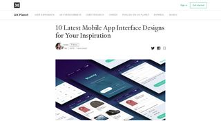 
                            3. 10 Latest Mobile App Interface Designs for Your Inspiration - UX Planet