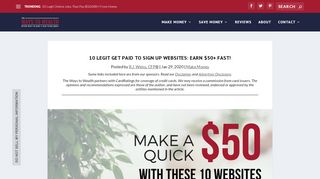 
                            3. 10 Legit Get Paid To Sign Up Websites: Earn $50+ Fast!