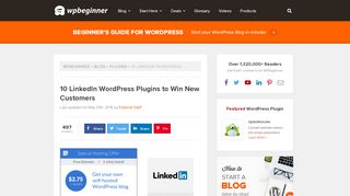 
                            11. 10 LinkedIn WordPress Plugins to Win New Customers - WPBeginner