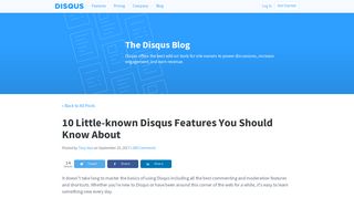 
                            5. 10 Little-known Disqus Features You Should Know About - Disqus Blog