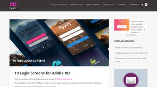 
                            2. 10 Login Screens for Adobe XD - XDGuru.com