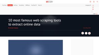 
                            7. 10 most famous web scraping tools to extract online data - YourStory