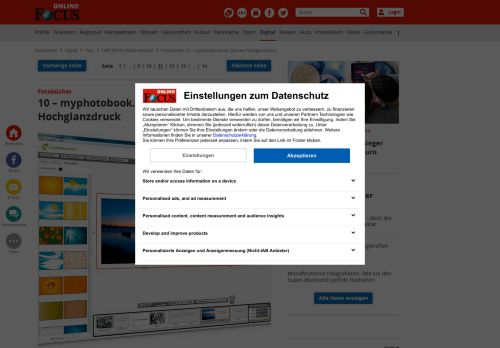 
                            13. 10 – myphotobook.de: Dünner Hochglanzdruck - FOCUS Online