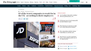 
                            13. 10 of the worst companies to work for in the UK - according to their ...