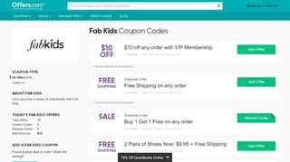 
                            6. $10 off Fab Kids Coupons & Promo Codes + Free Shipping 2019