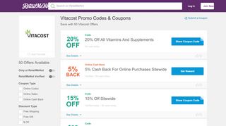 
                            8. $10 Off Vitacost Promo Codes, Coupons 2019 - RetailMeNot