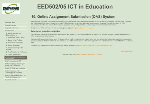 
                            7. 10. Online Assignment Submission (OAS) System - WOU Library