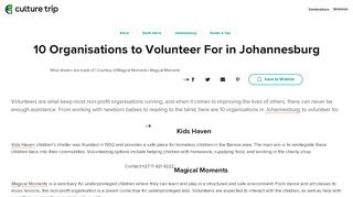 
                            5. 10 Organisations to Volunteer For in Johannesburg - Culture Trip