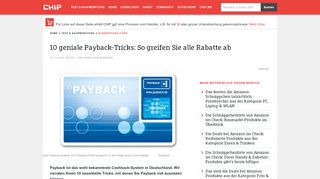 
                            9. 10 Payback Tricks: So sparen Sie bares Geld - CHIP