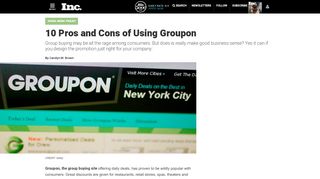 
                            4. 10 Pros and Cons of Using Groupon | Inc.com