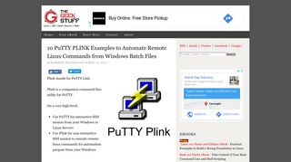
                            4. 10 PuTTY PLINK Examples to Automate Remote Linux Commands ...