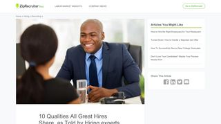 
                            8. 10 Qualities All Great Hires Share, as Told by Hiring experts ...