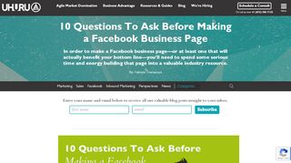 
                            13. 10 Questions To Ask Before Making a Facebook Business Page