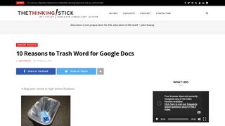 
                            10. 10 Reasons to Trash Word for Google Docs | The Thinking Stick
