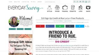 
                            7. $10 Sign Up Credit at Rue La La = Free Products - Everyday Savvy