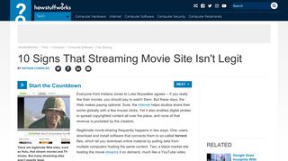 
                            3. 10 Signs That Streaming Movie Site Isn't Legit | HowStuffWorks