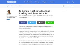 
                            3. 10 Simple Tactics to Manage Anxiety and Panic Attacks | Psychology ...