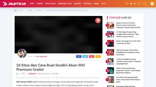 
                            3. 10 Situs dan Cara Buat Sendiri Akun SSH Premium Gratis! - JalanTikus