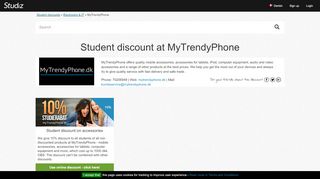 
                            11. 10% studierabat MyTrendyPhone - Rabatkoder til studerende som ...