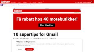 
                            13. 10 supertips for Gmail - Dagbladet