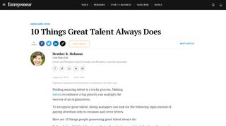 
                            9. 10 Things Great Talent Always Does - Entrepreneur